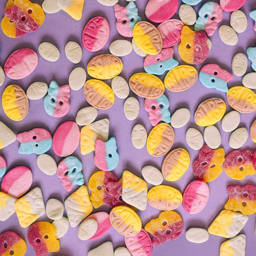 An assortment of Swedish BUBS candies